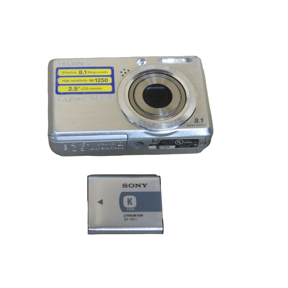 Sony Cyber-shot DSC-S780 Compact Digital Camera silver 8.1MP - READ!
